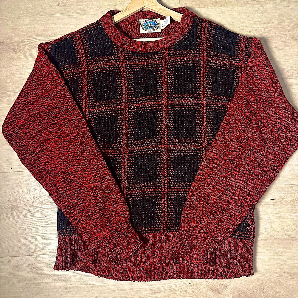 ENVIRONMENTAL CLOTHING CO. Vintage Women’s Size XL Plaid Wool Crew Neck Sweater